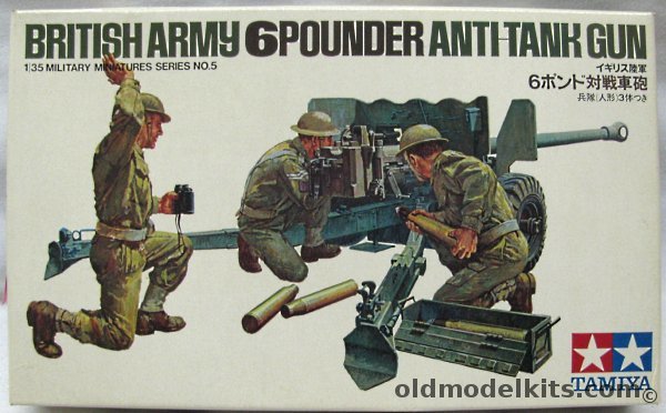 Tamiya 1/35 British Army 6 Pounder Anti-Tank Gun and Crew, MM105-200 plastic model kit